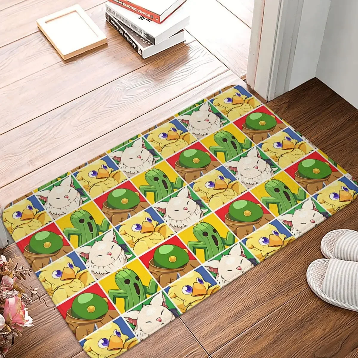 Final Fantasy Game Non-slip Doormat Kupo Moogle Cute Tonberry Chocobo Living Room Bedroom Mat Outdoor Carpet Home Pattern Decor