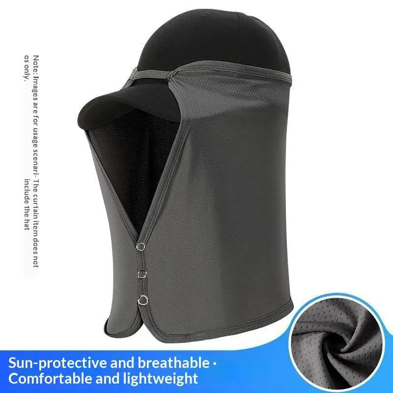 Atmungsaktiver UV-Schutz-Sonnenhut mit abnehmbarem Gesichts- und Nackenschutz für Outdoor-Aktivitäten wie Wandern und Angeln im Sommer. – Detail 9