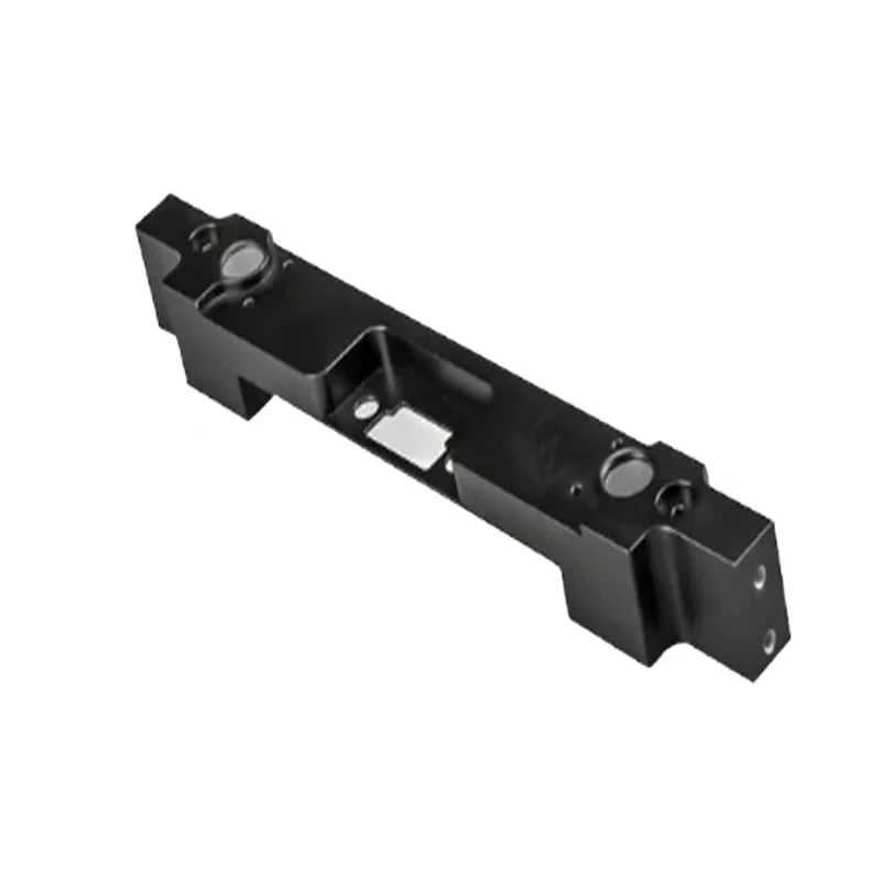 Black anodized aluminum alloy CNC machined multi-purpose mechanical positioning support parts
