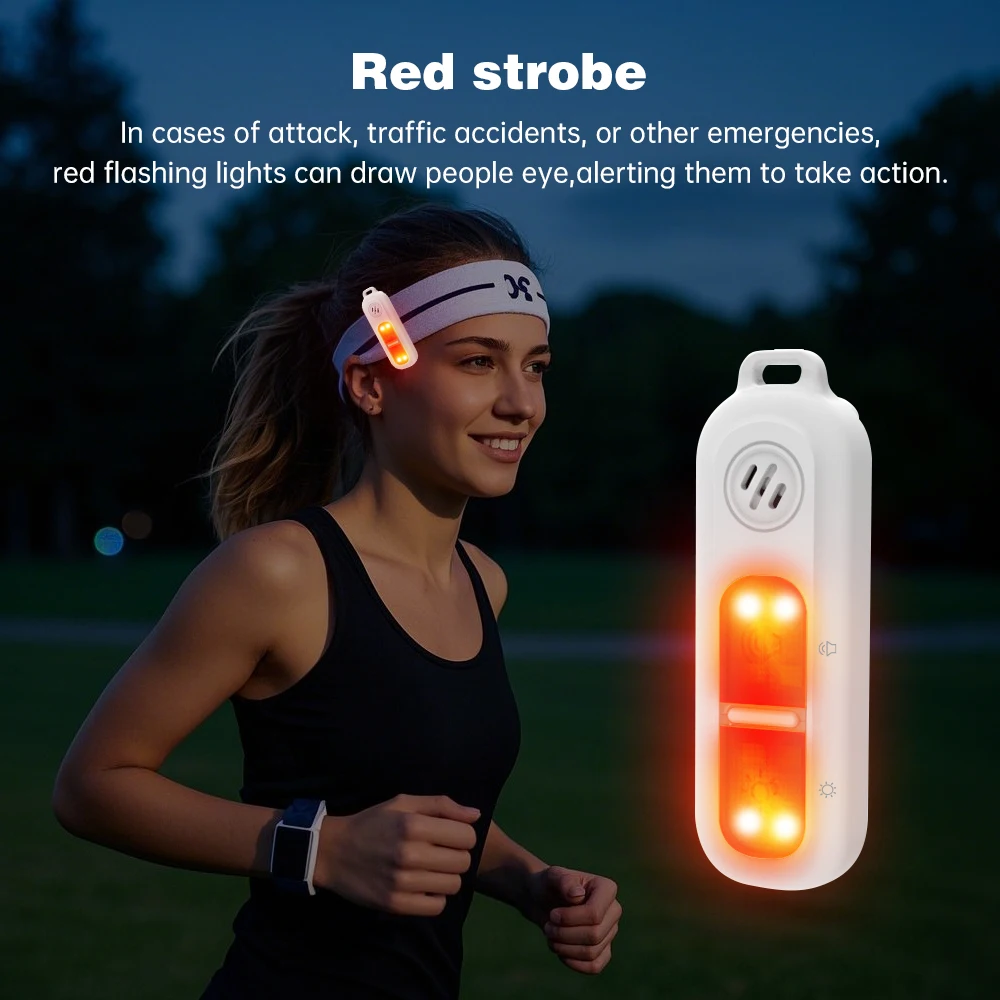 สัญญาณเตือนพวงกุญแจแบบชาร์จไฟได้ส่วนบุคคลสําหรับผู้หญิงสัญญาณเตือนการป้องกันตัวเองพร้อมไฟ LED 130 dB Loud SOS อุปกรณ์แจ้งเตือนความปลอดภัยฉุกเฉิน