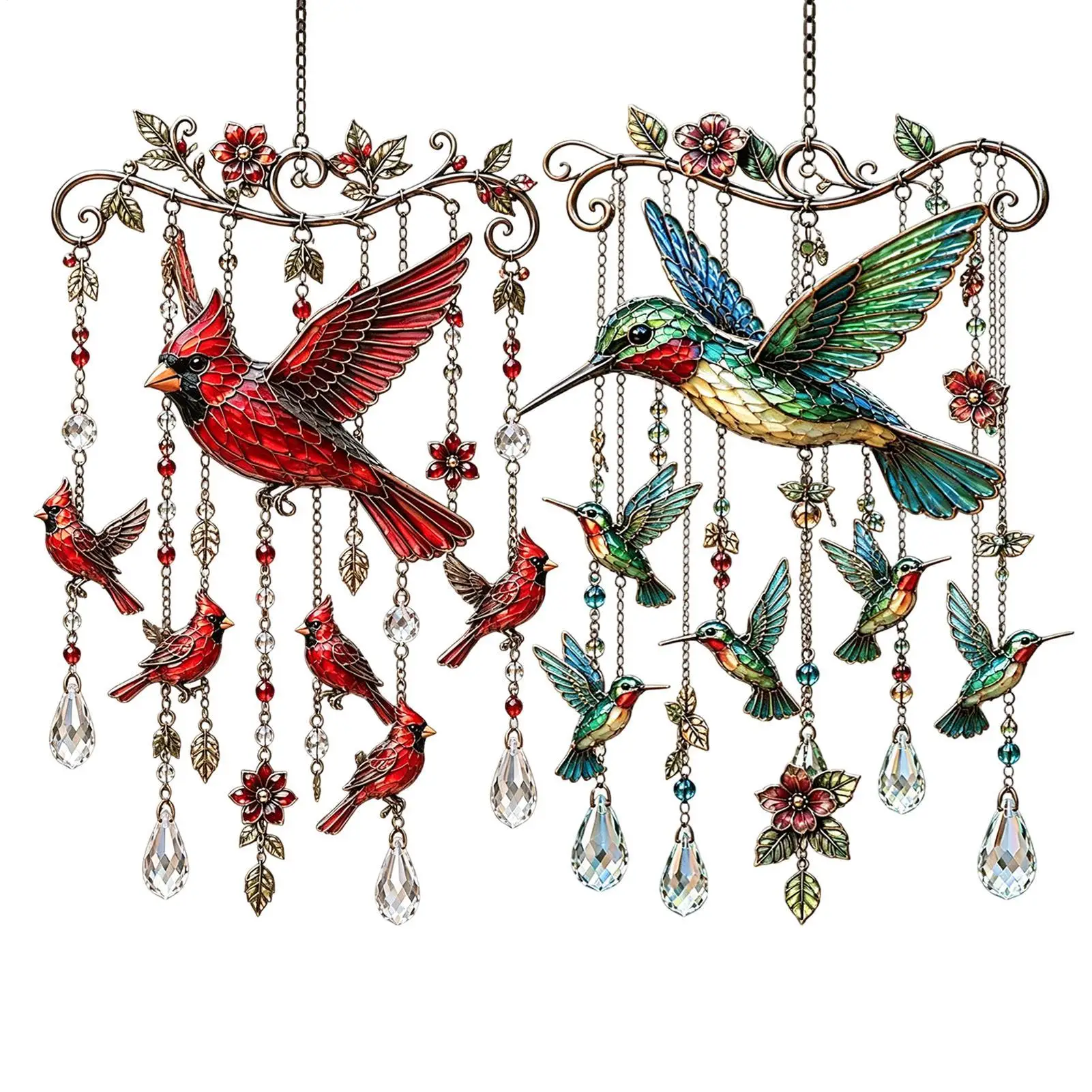 Bird Wind Chimes Outdoor Patio Decoration Garden Decor Wind Chimes For Homeowners Nature Lovers Porch Balcony Backyard Coffee