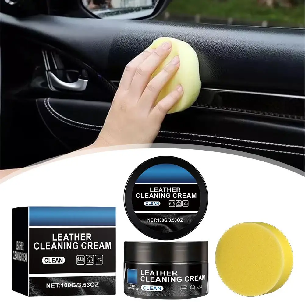 Multi Functional Leather Cleaning And Maintenance Cream Car Seat Care Leather Cream Genuine Cream Sofa Cleaning Bag A3J7