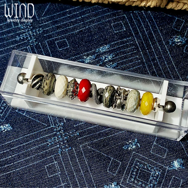 Acrylic Transparent Trollbeads Collection Box Bracelet Bead Display Holder Pandora Charms Storage Organizer Travel Carrying Case view 2