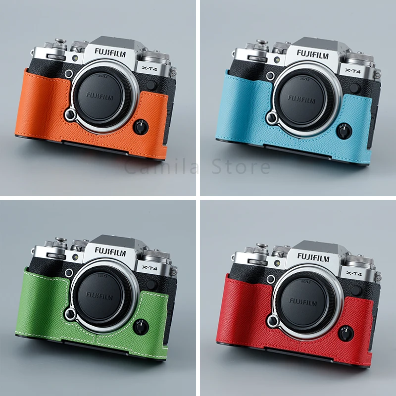

Сумка ручной работы из воловьей кожи для фотокамеры, чехол для Fujifilm XT4, искусственная кожа, защитный рукав Arca Swiss RRS base