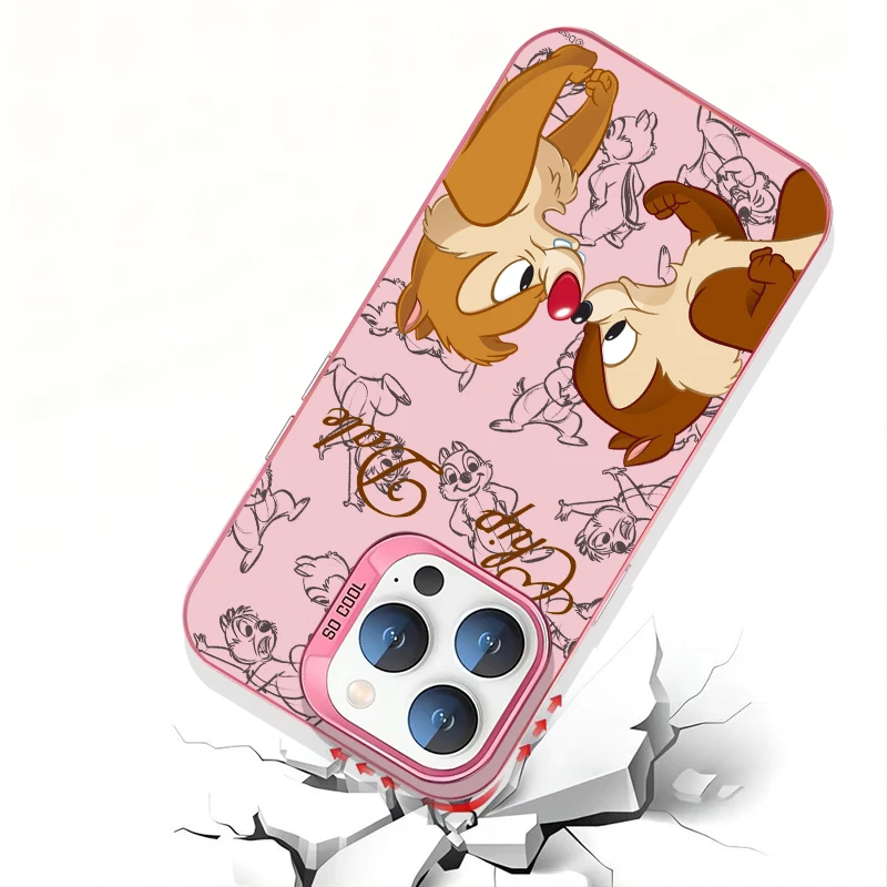 Chip -n- Dale Anime For Apple iPhone 15 14 13 12 11 XS XR X Pro Max Plus Colorful Silver Mobile Funda Phone Case