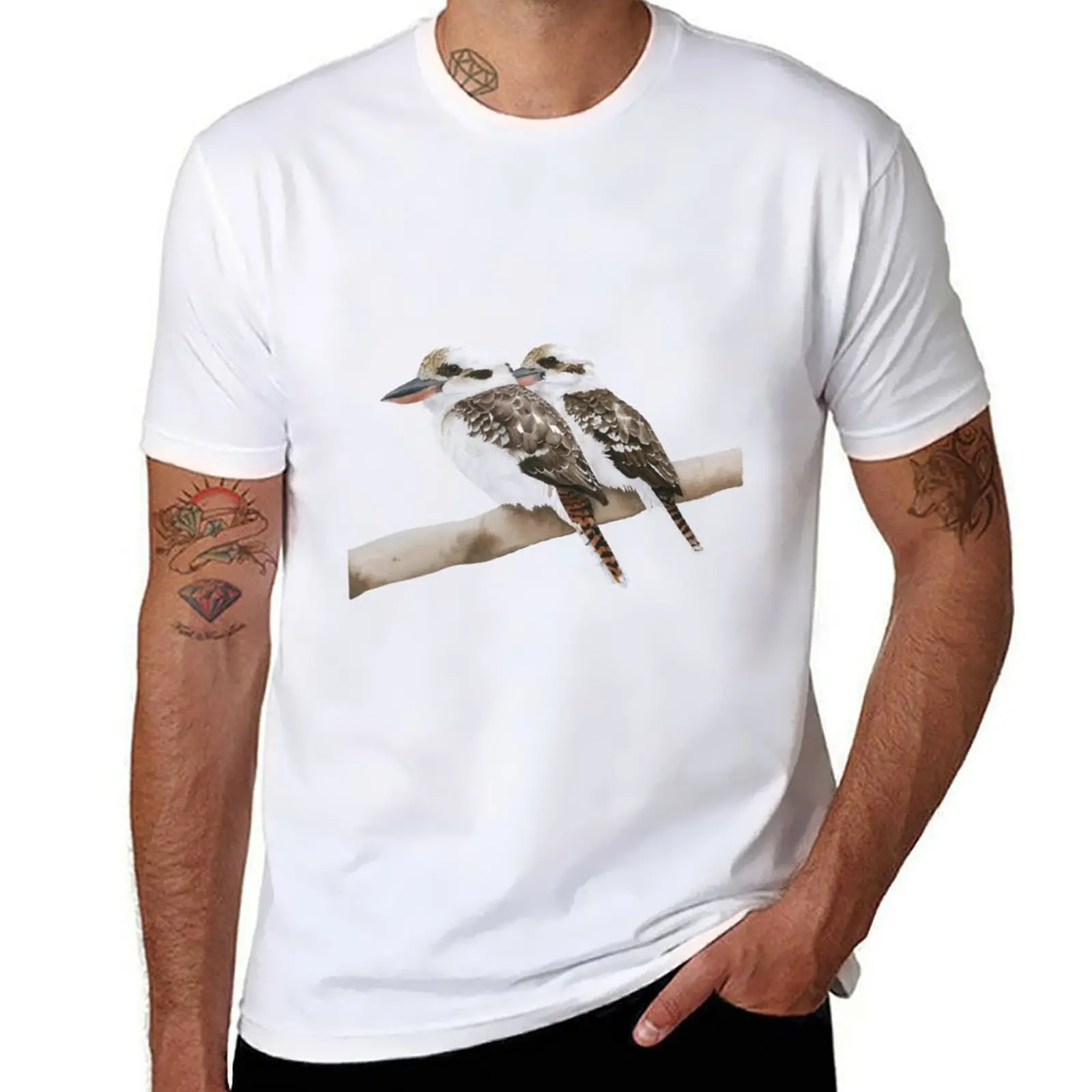 

Australian Laughing Kookaburras T-Shirt cotton t shirts high quality man t shirt designer man t shirts cotton T-Shirt