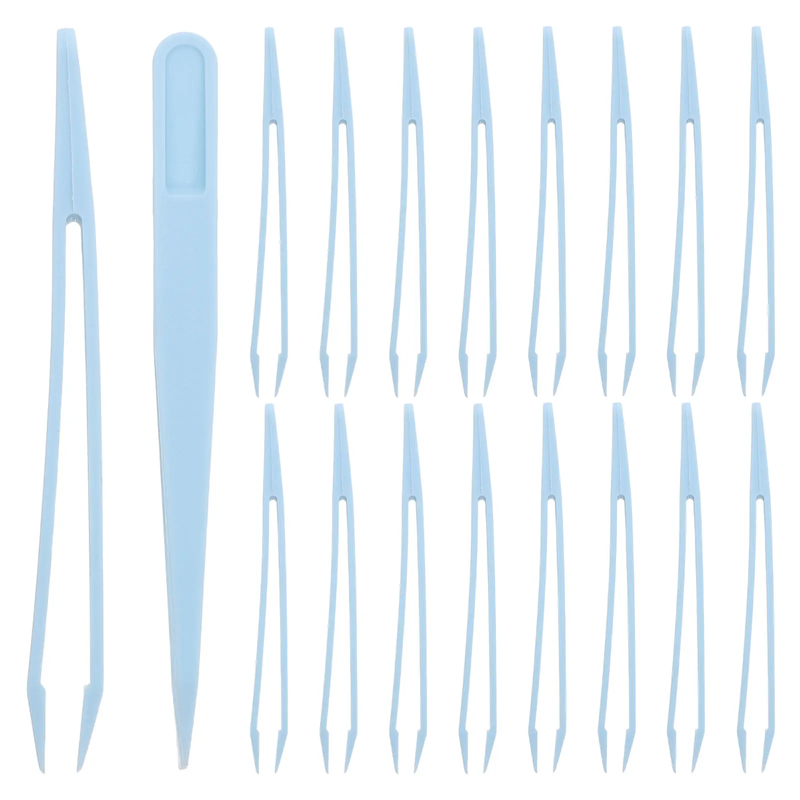 30 pçs pinças tamanho criança pinças retas de plástico para fazer contas projetos diy natureza observação aprendizagem ajuda