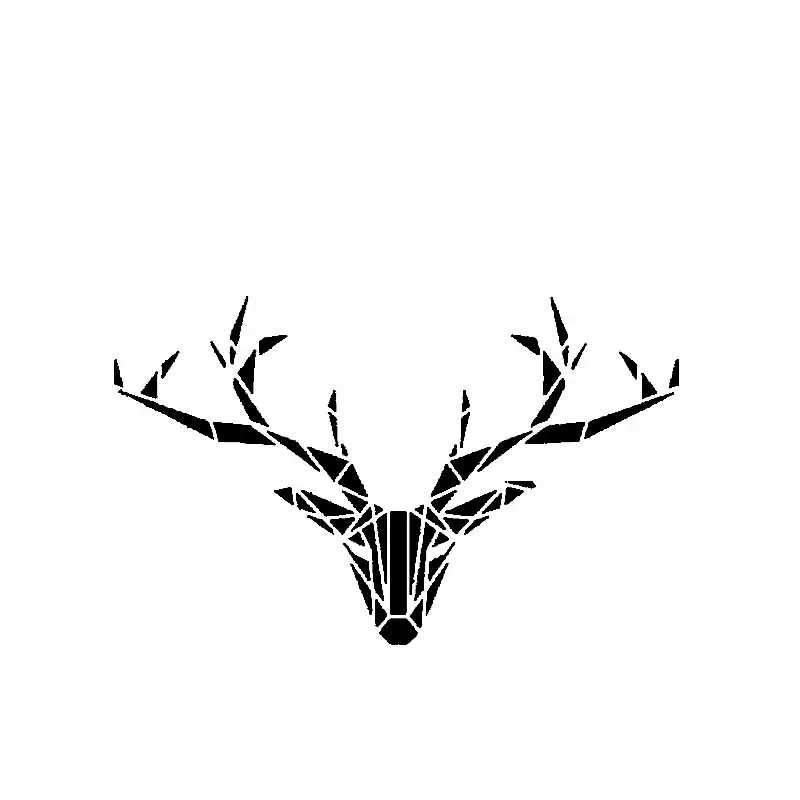 

Car Stickers Christmas Elk Head Fashion PVC Car Decoration Accessories Decals Creative Waterproof Black/white,18cm*11cm