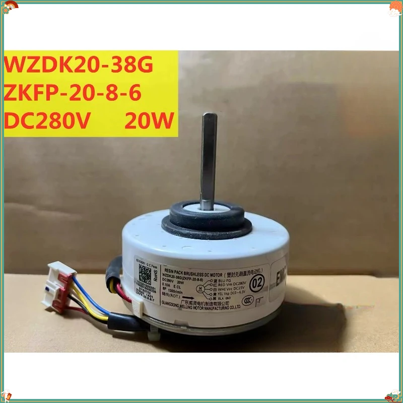 New Midea DC Fan Motor WZDK20‑38G WZDK20‑38G‑1 ZKFP‑20‑8‑6 ZYTM93‑5100024A SIC‑37CVL‑F120‑1 Air Conditioner Cooling Fan