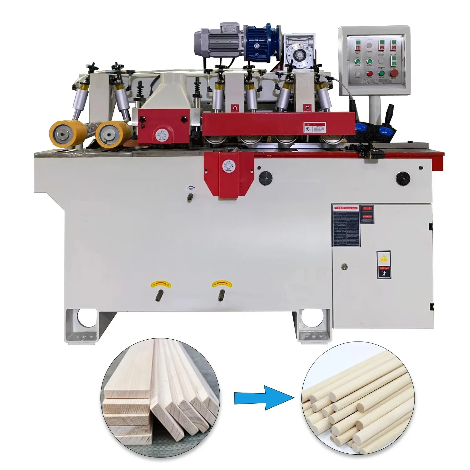 Easy-to-operate multi-log rod making machine