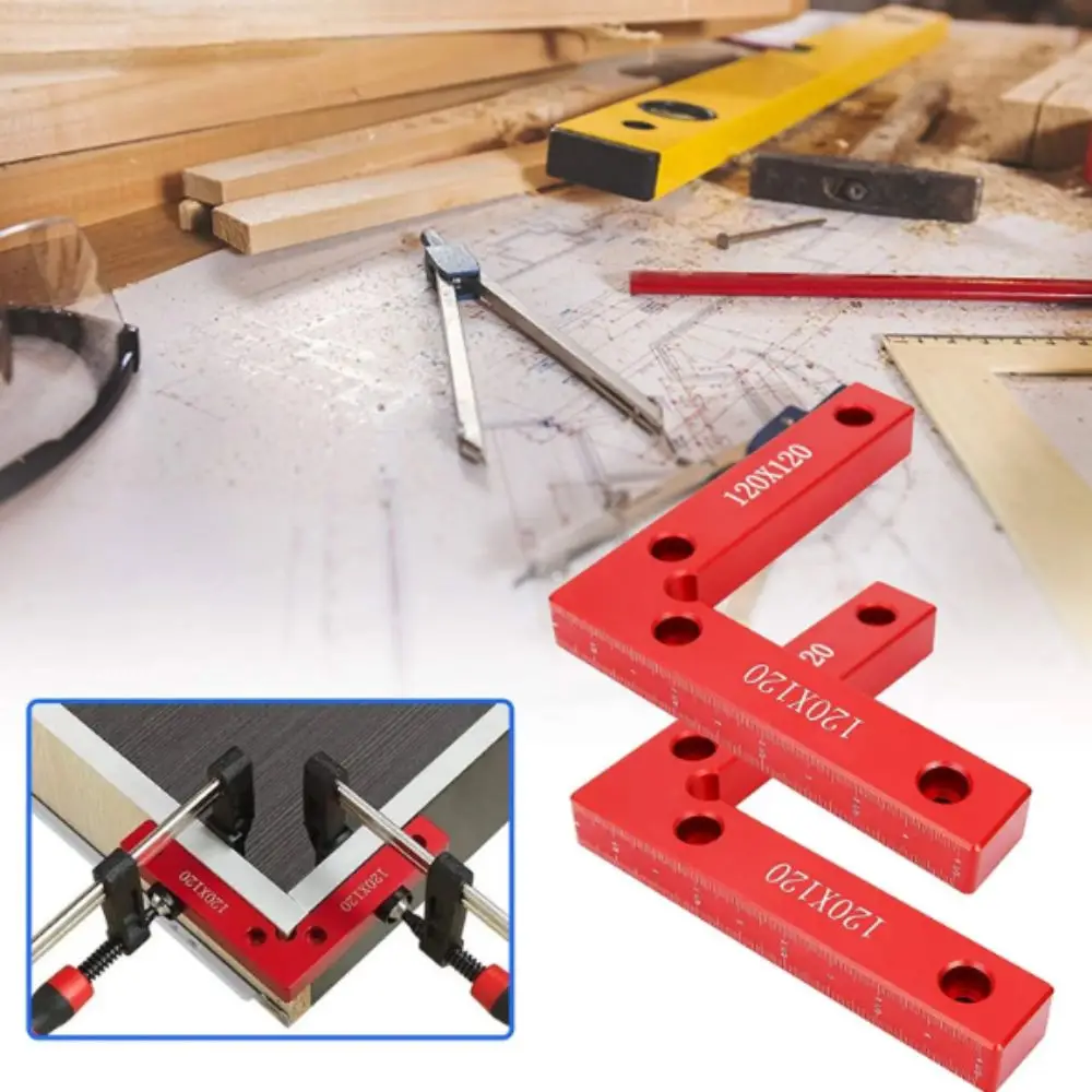 

Угловой зажим из алюминиевого сплава, прямоугольный, точность 90 ° L Квадратный инструмент для позиционирования Столярный инструмент для сборки панели