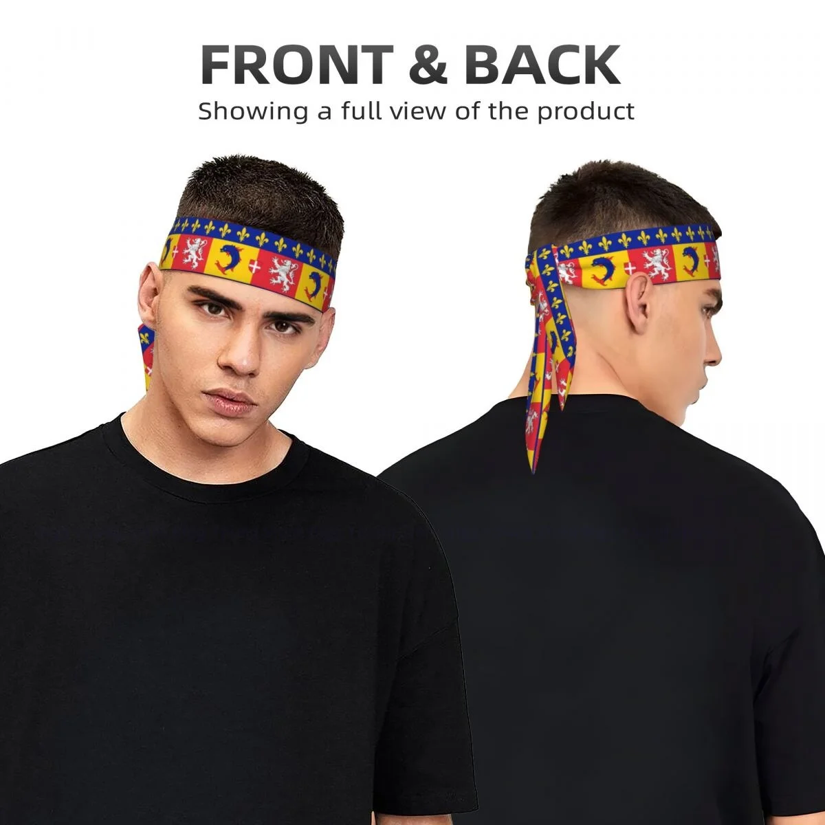 

Sports Headband Head Tie Flag Of Rhone Alpes Bandana Sweatbands Yoga Tennis Headwrap For Adult