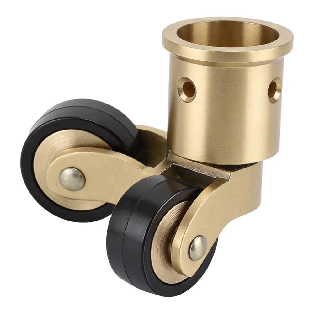 Heavy Duty Brass Casters 4pcs with Silent Bearings and 360 Degree Rotation for Furniture Mobility Including Sofas and Tables