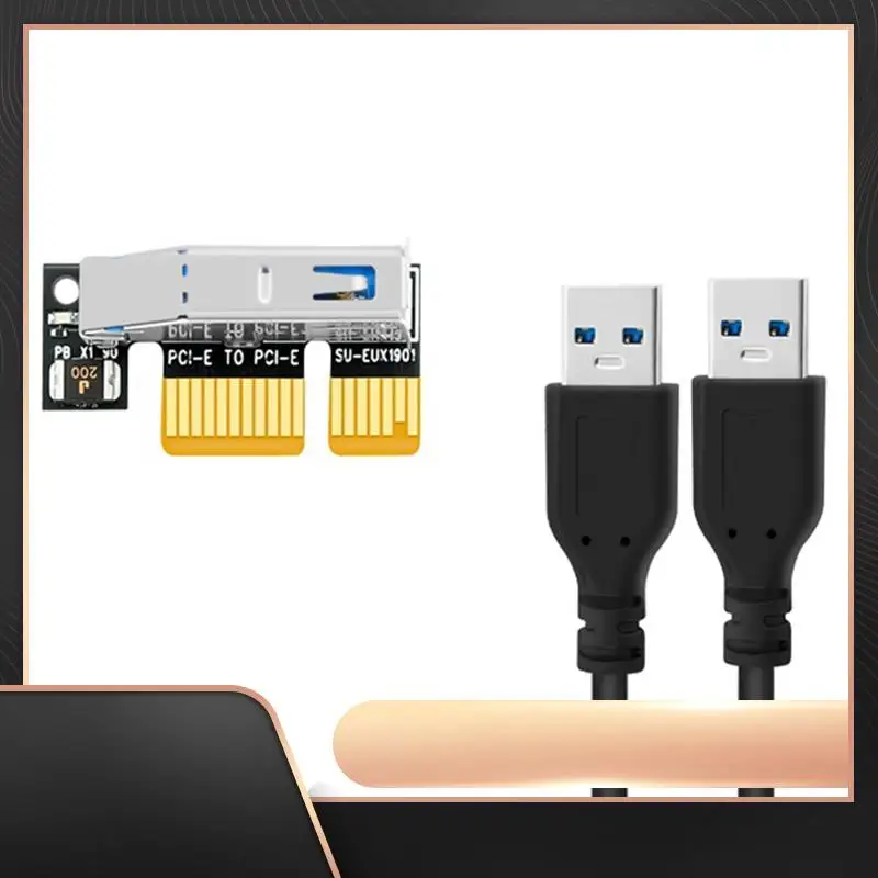 

USB Expansion Card PCIE USB Adapter 3.5 Inch Floppy Front Panel Bracket PCI-E X1 Riser-N34R