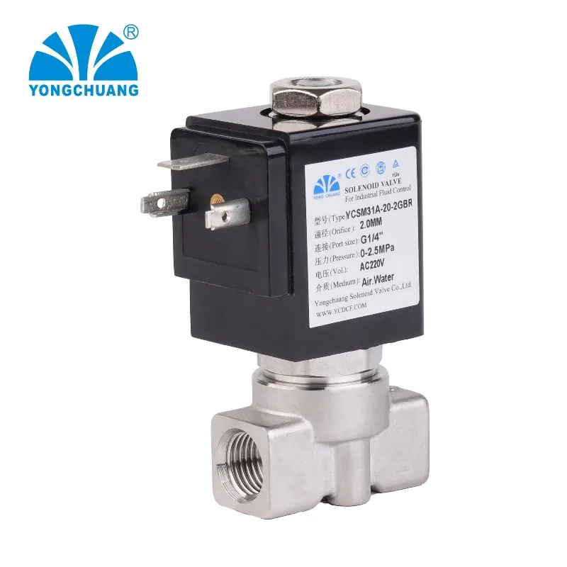YCSM31A Direct Acting 2-Position 2-Way Solenoid Valve, for Food/Coffee Machine/Air Compressor