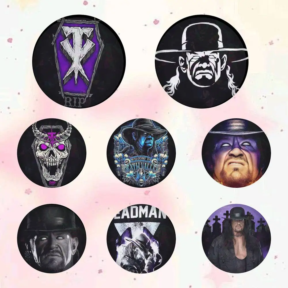 Insignia WWE U-Undertaker para mochila, accesorios, iconos de manga, pines redondos de dibujos animados, broches para ropa, decoración de bolsos, regalos