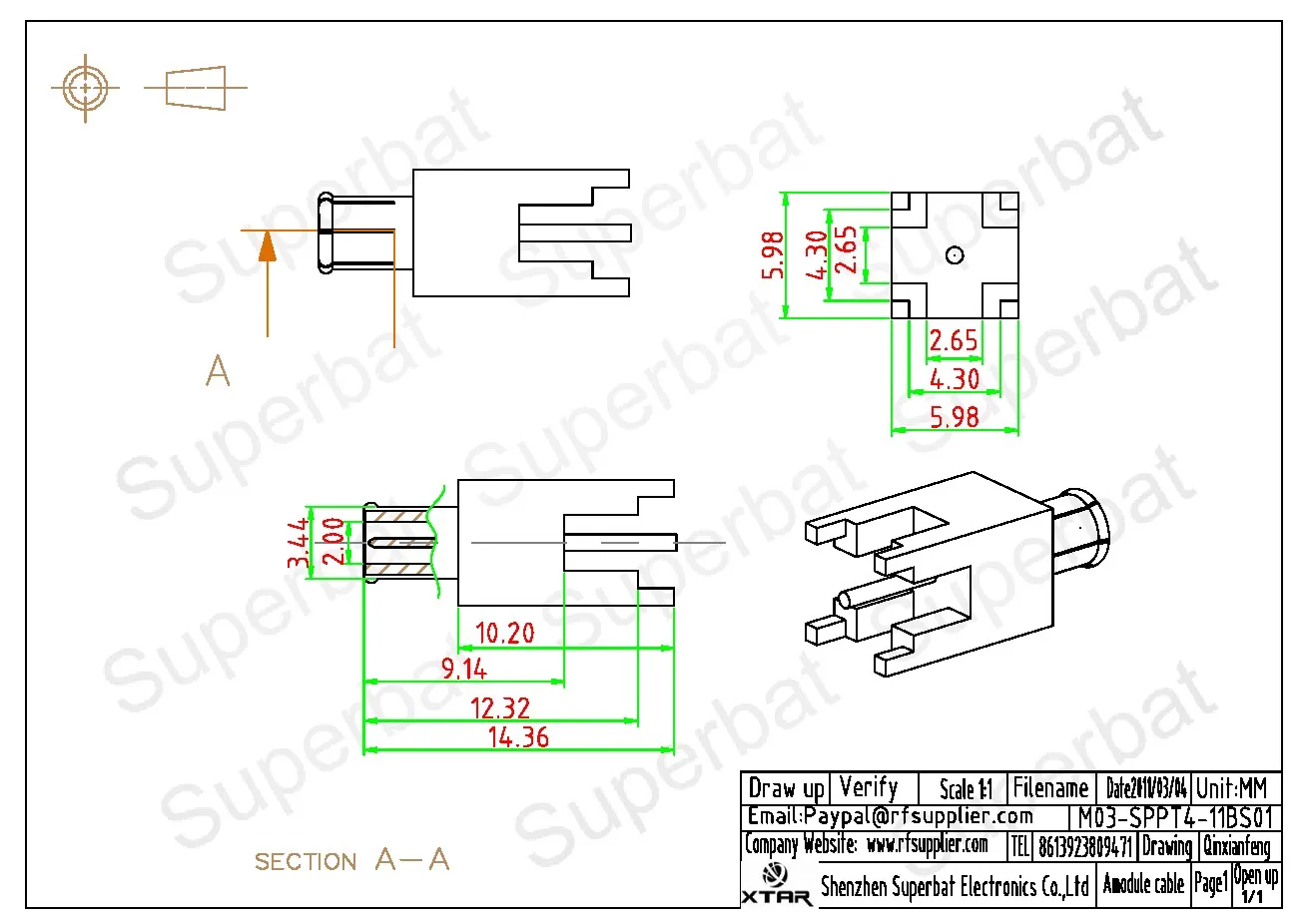 Superbat 10 piezas MCX a través del agujero macho PCB montaje con soldadura Post RF conector Coaxial