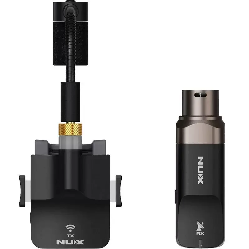 NUX B6 Wireless Saxophone Microphone 2.4GHz Lapel Mic with 24-bit HD Audio for Smartphone PC Live Performance