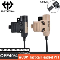 WADSN Tactical Headset Adapter U94 PTT Headphone Connector WC001 For Baofeng Kenwood Midland Motorola Walkie Talkie