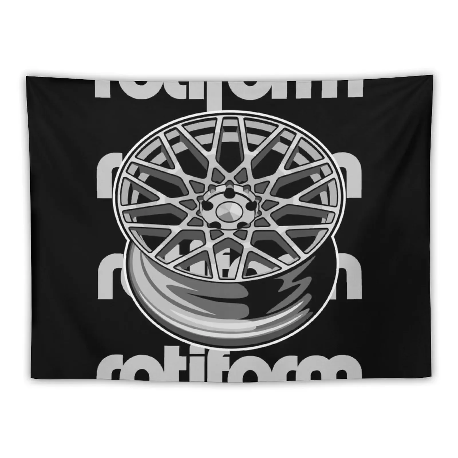 Rotiform Rim racing Wheel Car Tapestry Bathroom Decor Bedroom Decoration Tapestry