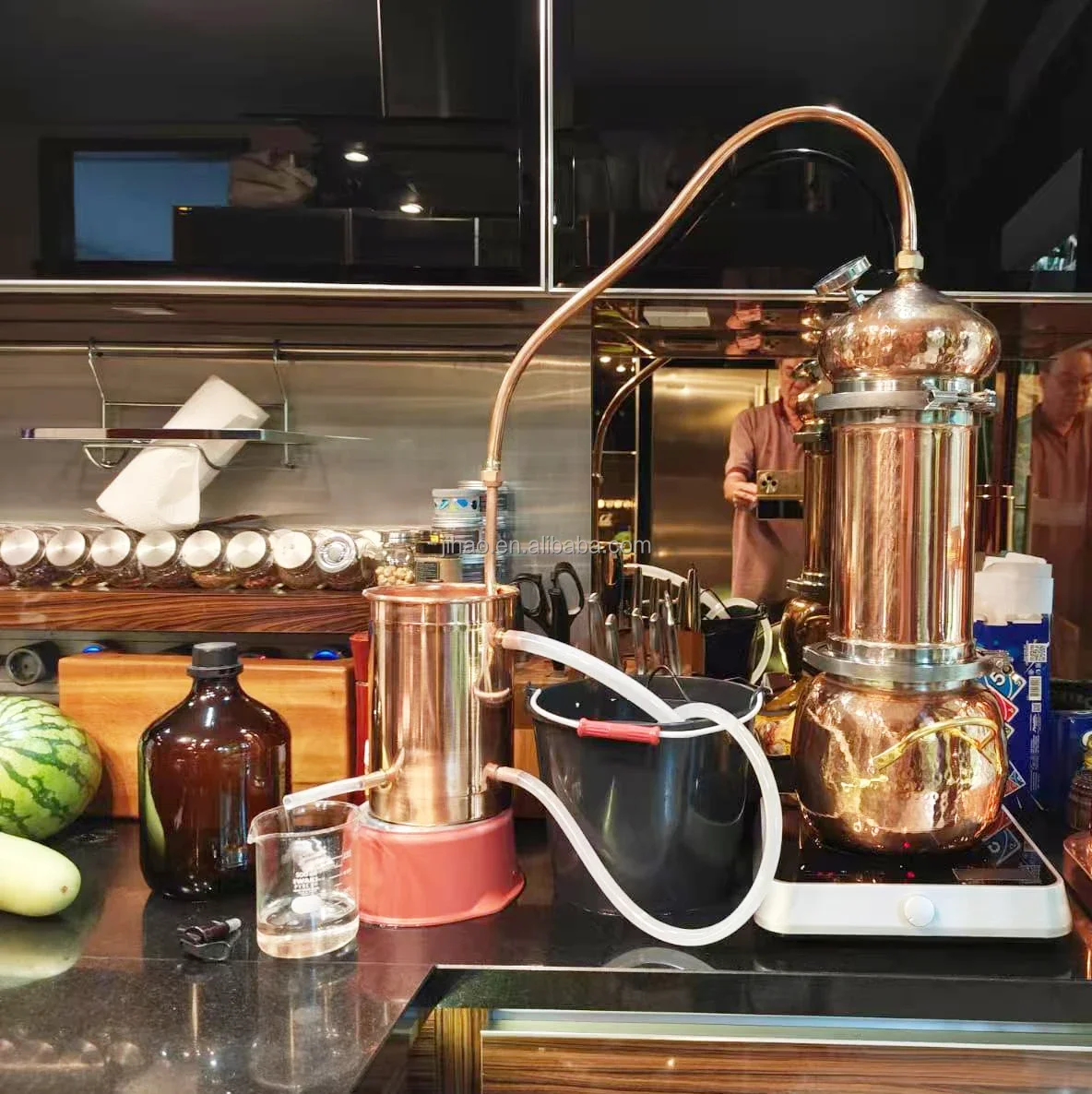 5L Pot Still Mini distiller Whiskey Vodka Gin Liquor 5L Copper Distiller