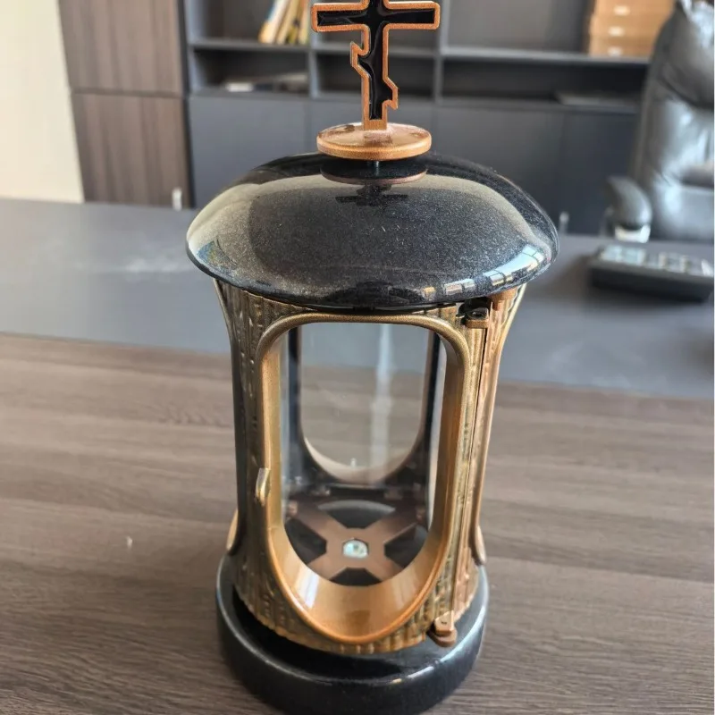 

Stone carved lantern Marble cemetery lamp