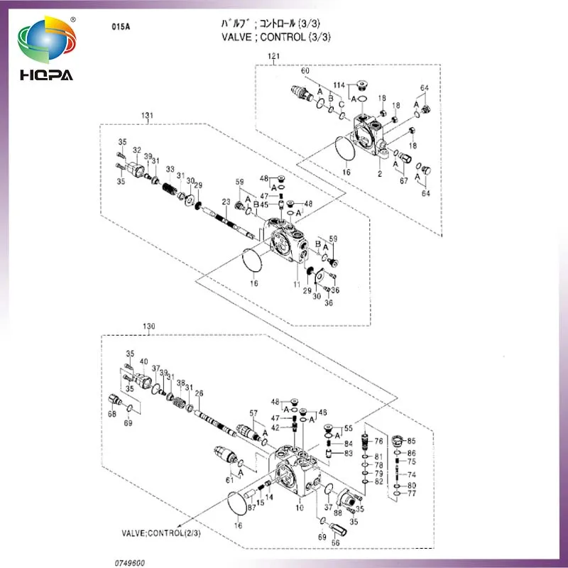 

4415272 VALVE;CONTROL FOR HITACHI EXCAVATOR PARTS EX30U EX35U