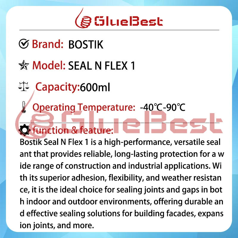 Bostik Seal N Flex 1 عامل معالجة للختم المرن المقاوم للعوامل الجوية وملء الفجوة في منتج البناء الأصلي #6
