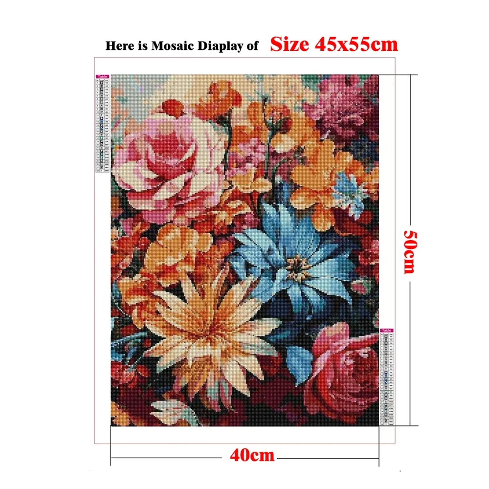 Full Square/Round 5D DIY Diamond Painting Blossoms of Colourful Flowers Diamond Mosaic Campanula Crocuses Lily Hydrangea Decor