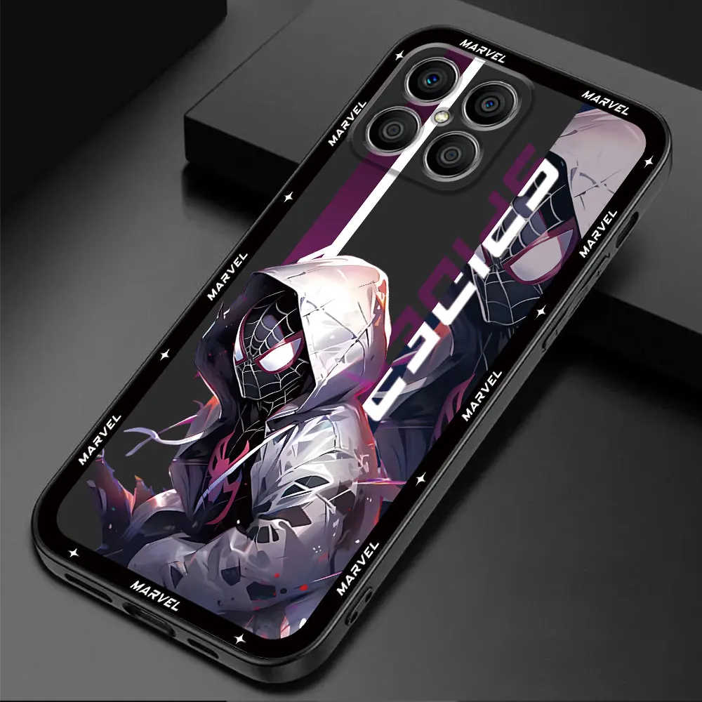 Marvel Spiderman cool Phone Case for Honor 70 Magic5 Lite X9a X6a X6 8X X7 X8a 90 Pro X8 Magic5 Black Soft Armor Cover