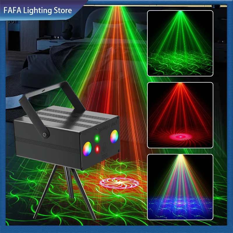 Mini Projecteur Laser RVB Portable avec Télécommande, Lumière de Scène LED pour Mariage, Noël, ixde Mariage