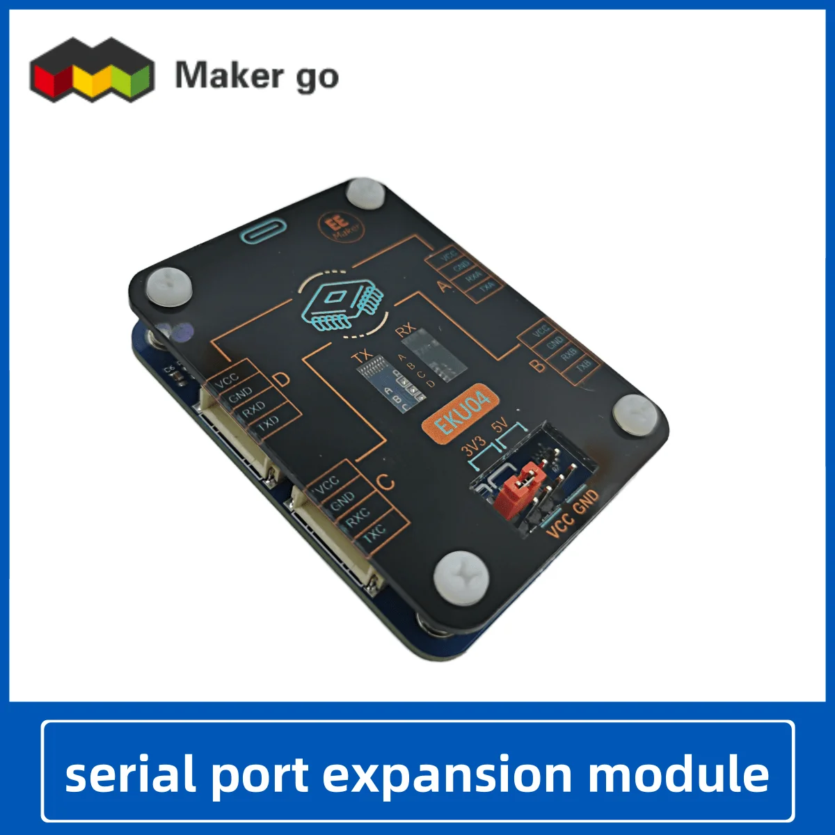 Módulo de expansión de puerto USB a TTL multicanal/4 canales/serial, chip TyepC a TTL CH344 de alta velocidad