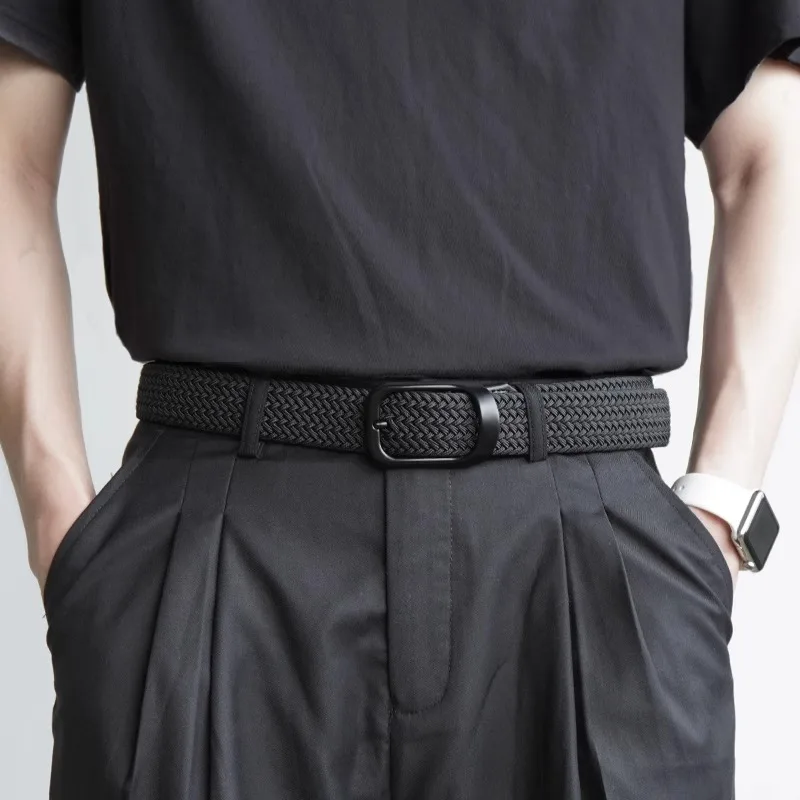 Woven Belt for Jeans, Unisex Elastic Stretch