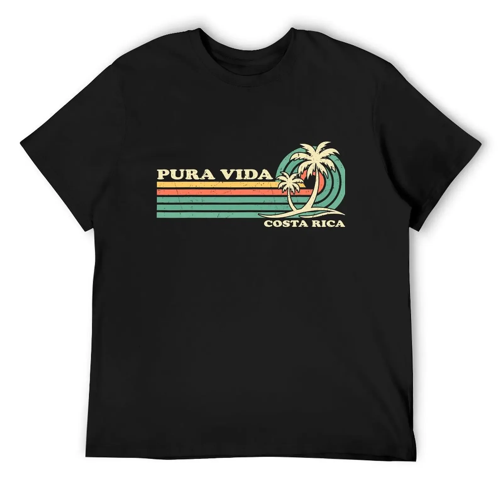 Retro Vintage Family Vacation Costa Rica Pura Vida Beach T-Shirt blanks essential t shirt anime clothes Short sleeve tee men