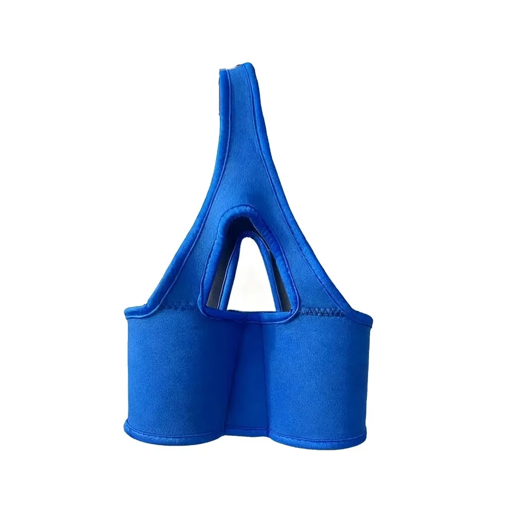 Reusable Double Cup Beverage Holder Neoprene Collapsible Double Bottle Cover Lightweight Insulated Cup Carrier Holder Camping