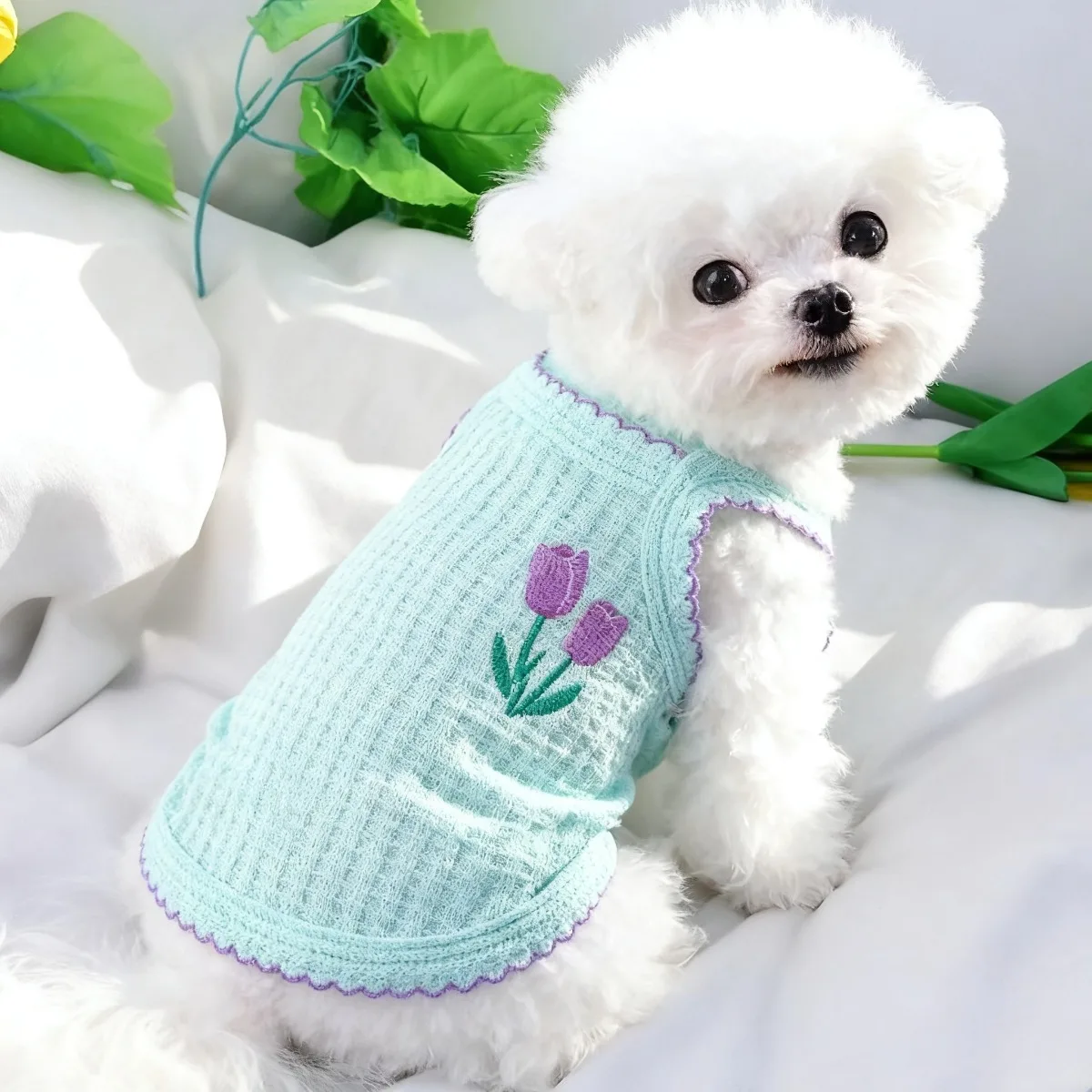 Floral Pet Suspender Vest 3