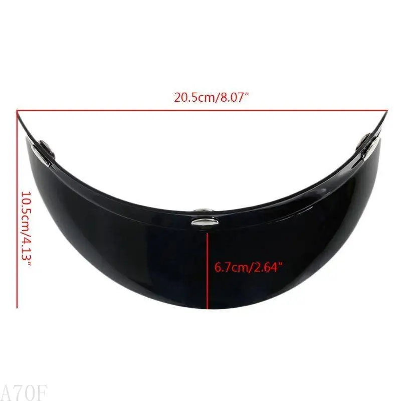 

A70F Hot Universal 3 Snap Visor Face Shield Lens For Motorcycle Helmets Open Face