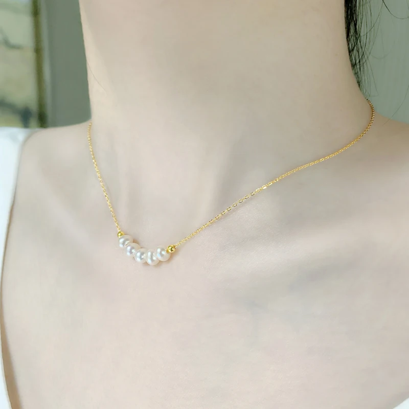 

XF800 ожерелье из натурального пресноводного жемчуга, ювелирные изделия ручной работы, ретро, натуральное позолоченное колье, подарок на вечеринку для женщин X558