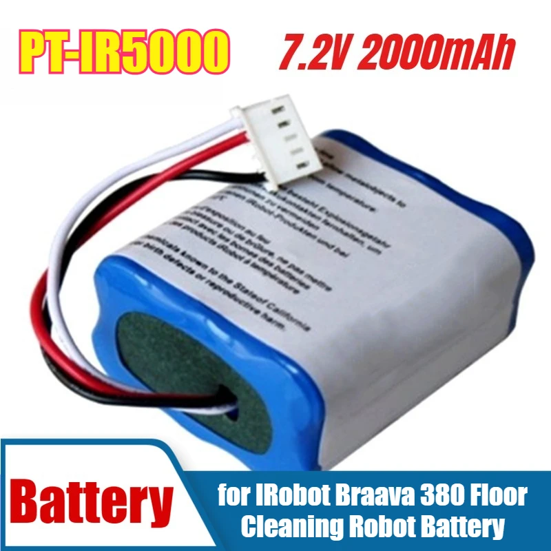 

PT-IR5000 7.2V 2000mAh for IRobot Braava 380 Floor Cleaning Robot Battery