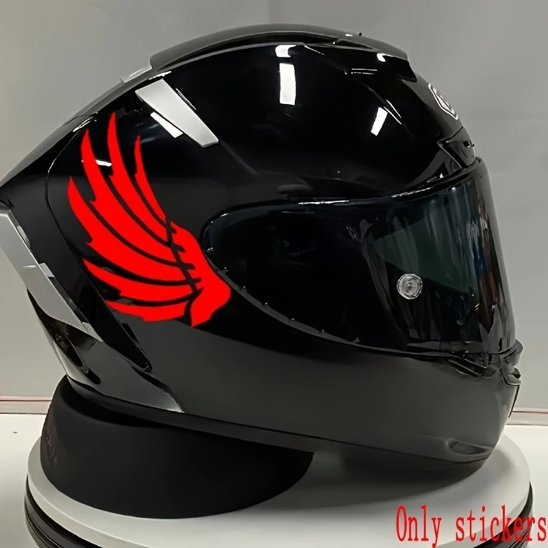 

2PCS Wing-Shaped Motorcycle Stickers Waterproof for DIY Racing Helmets Car Rearview Mirror Creative Vinyl Decals