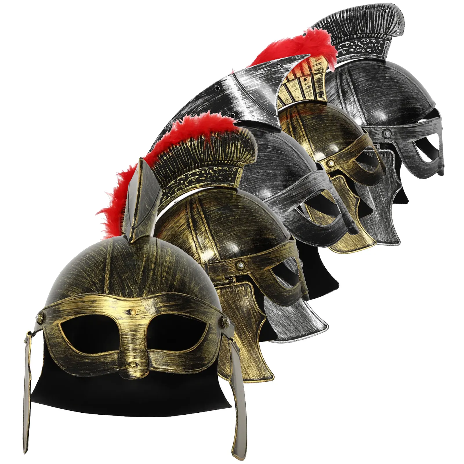 Medieval Knight Helmet Mask Armour King Roman Helmet Samurai Hat Spartan Warrior Greek Soldier Gladiator Anime Cosplay Headwear