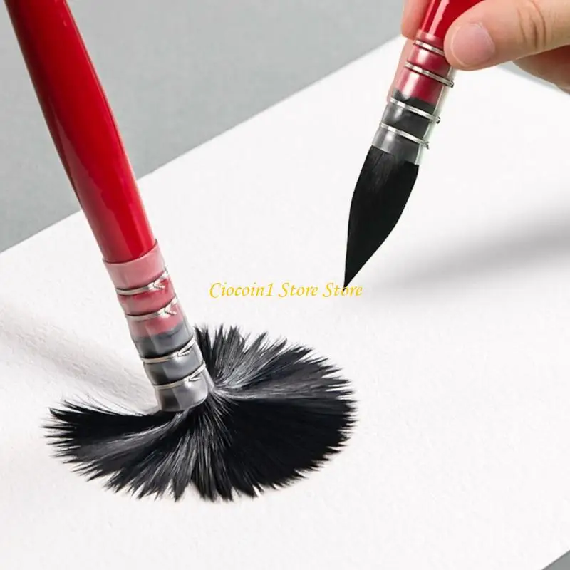 

A3PC Watercolor Brush Handle Nylon Bristles Liner Paint Brush for Fine Detailing Acrylic Watercolor Oil Art Painting