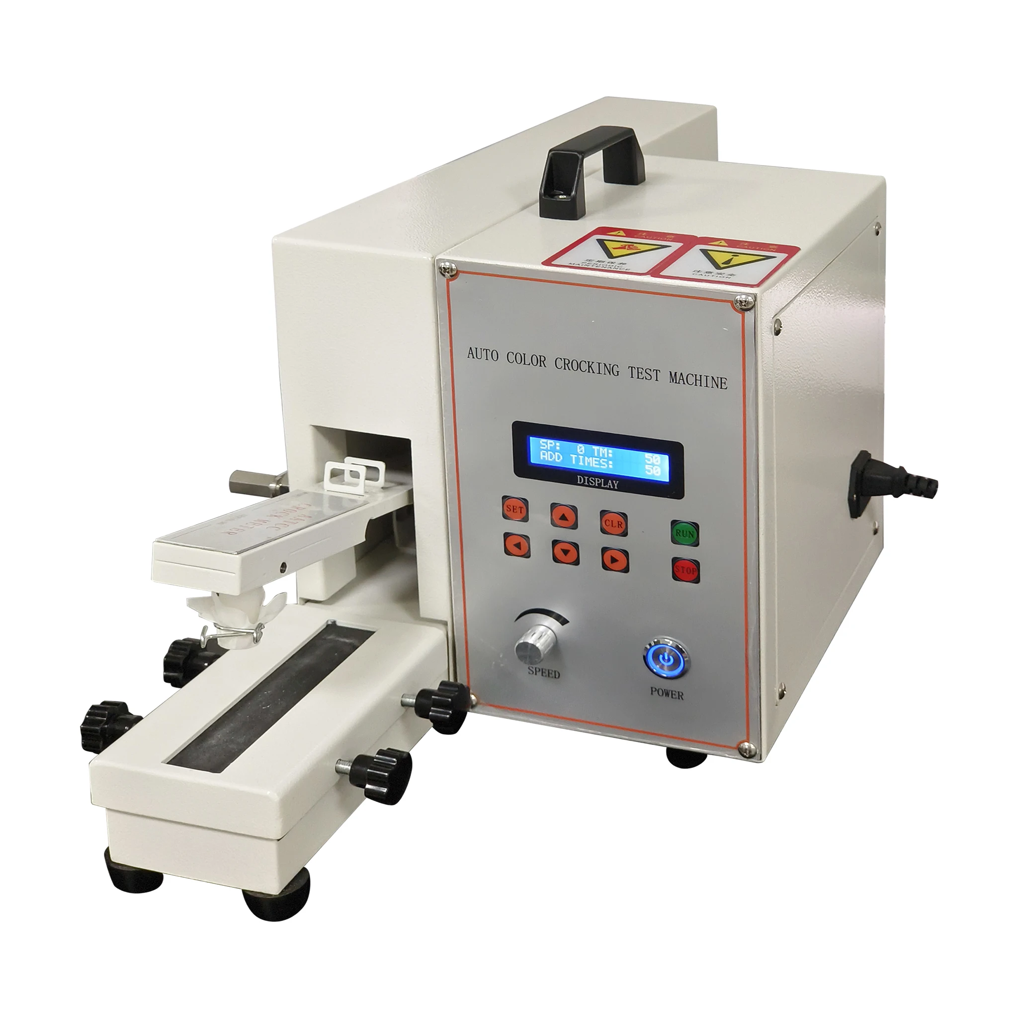 Hot Sale Auto Friction Decolorization Testing Machine Color Crocking Tester Test Fabric Dry/wet Rubbing Color Fastness