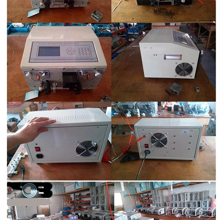 SWT608C 0.1-2.5mm2 Automatic Adjustable Wire Stripping Peeling Cutting Machine Cable Cutter Stripper 220V 110V