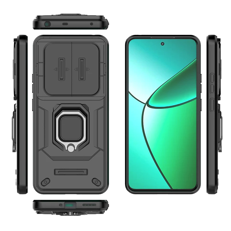 For OPPO Realme 12 Case Cover Realme 12 Realme12 4G Capas Back Armor Bumper Shockproof Camera Lens Ring Holder Fundas Realme 12 image 5