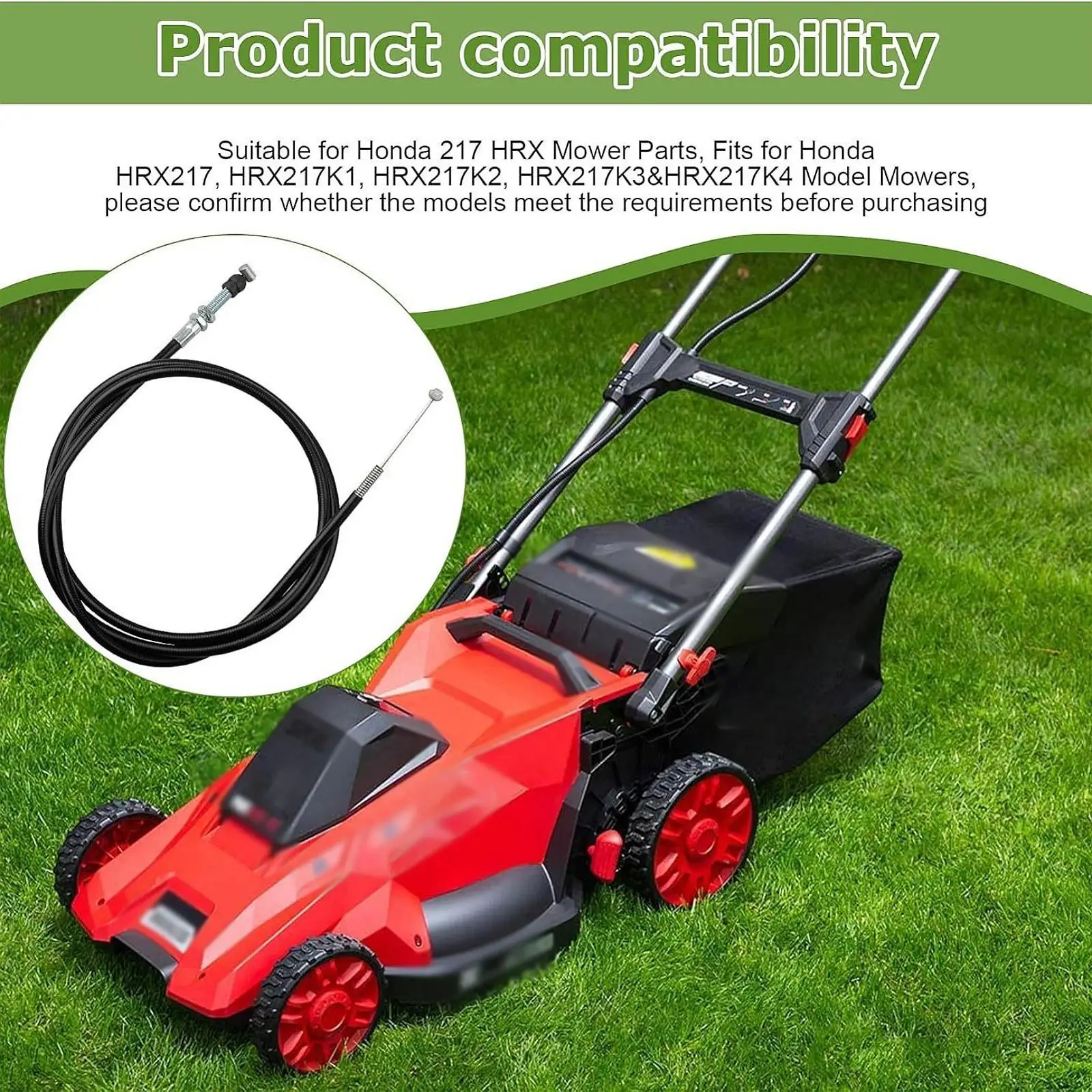 Lawn Mower Throttle Cable Stable Performance Replace 17910-vh7-000 Engine Zone Control Cable for Hrx217 Hrx215K3 Hrx217K1 Mowers