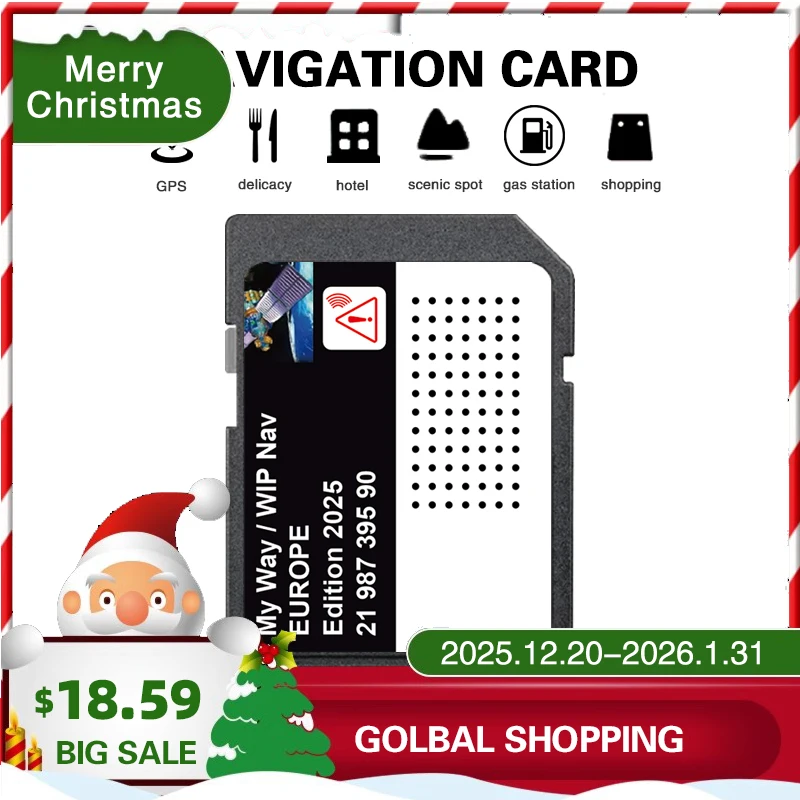 

for Citroen MYWAY DS3 C3 C4 C5 C8 Picasso C3/C4 Berlingo Jumpy Car GPS SD Card Upgrade 2025 Europe Morocco maps 2198739590 16GB