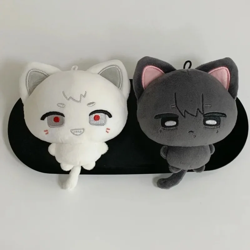 Anime Surrounding 10CM Cute Black And White Cat Cotton Doll Anime Cartoon Pendant Gifts For Boys And Girls