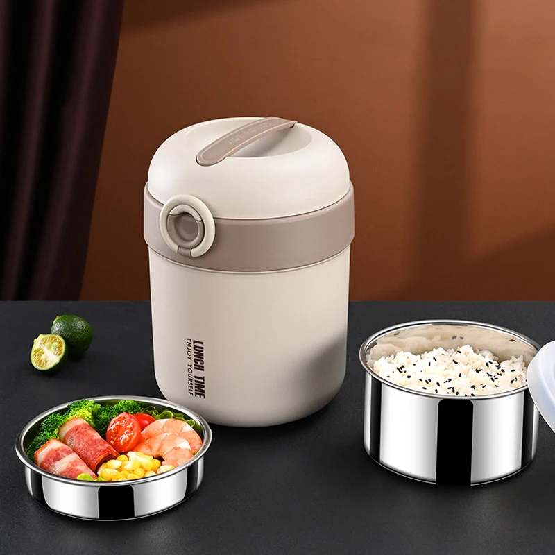 Stainless Steel Thermal Lunch Box Insulated Lunch Bag Food Warmer Soup Cup Thermos Containers Bento Lunch Box for Kids