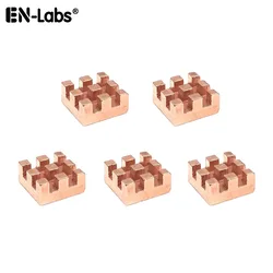 Copper Heatsink 10X10MM Electronic Chip IC Radiator for GPU CPU VGA RAM w/ Thermal Double Side Adhesive Tape - 5PCS/Lot